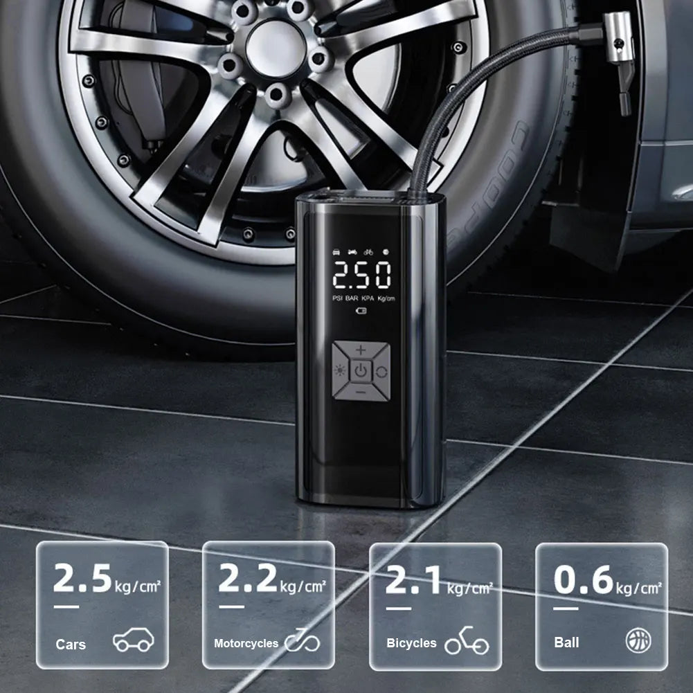 VELORA 6000mAh Portable Tire Inflator – 150 PSI