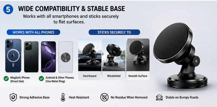 360° Magnetic Car Phone Holder