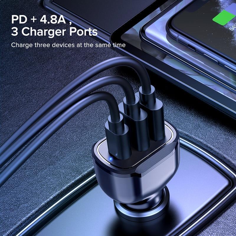 VELORA30W Fast Car Charger – USB+USB+C